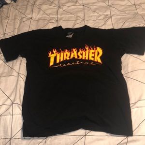 Black thrasher t-shirt, size medium